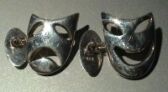 Silver Cuff-links - Comedy/Tragedy Masks