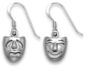 Silver Drop Earrings - Comedy/Tragedy Masks